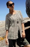 Lana Grossa JACKE MIT ZOPF-LOCHMUSTER Cotofine